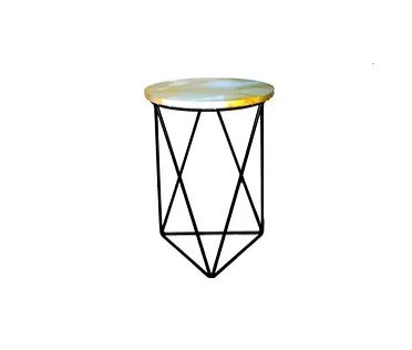 Round Metal/Wood Table Pots Stand