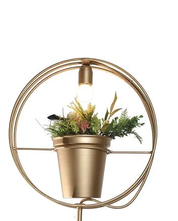 Round Hanging Stand With 1 Pot + Light