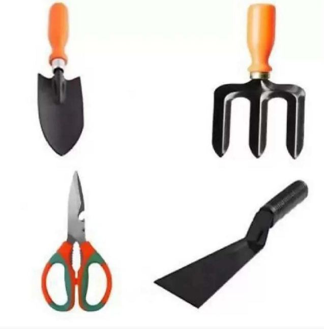 AGT Gardening Tools Set - Khupra, Trowel, Cultivator & Scissor - Garden Tool Set