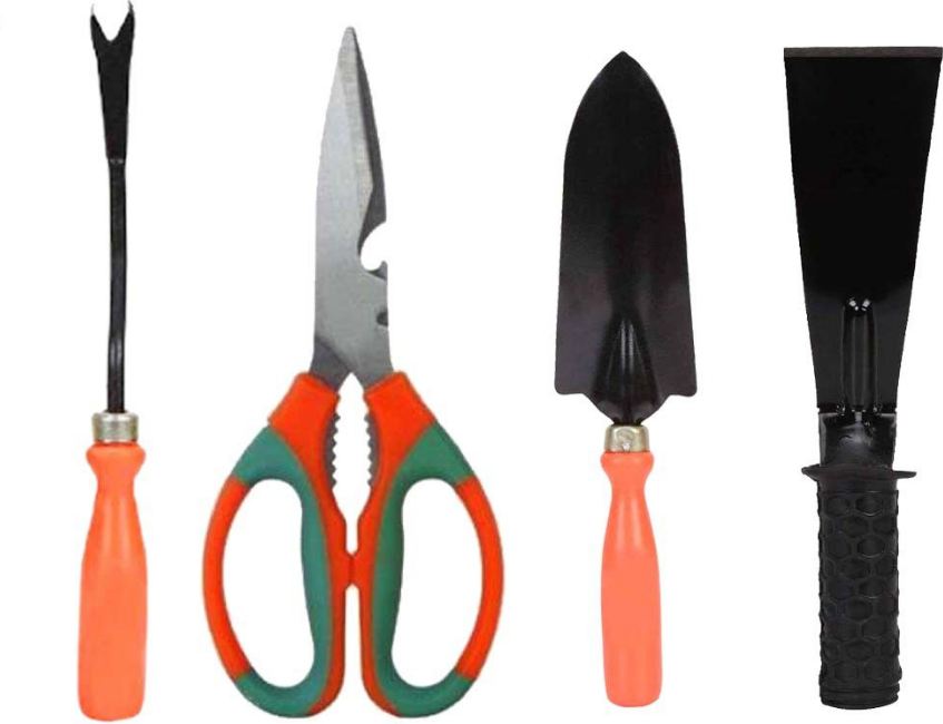 AGT Gardening Tool Kit Set of 4 Trowel, Scissor, Shovel and Weeder
