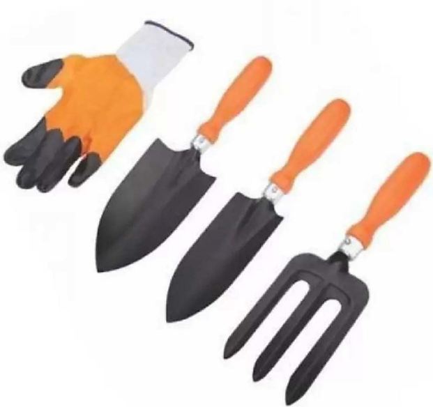 AGT Gardening Tools Set with Cultivator Khurpi Khurpa & Gloves Combo Garden Tool Kit
