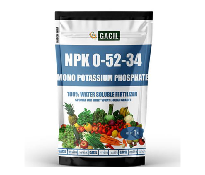 GACIL® Mono Potassium Phosphate (MKP) NPK 0:52:34 Water Soluble Fertilizer 1 Kg
