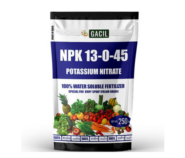 GACIL® Potassium Nitrate NPK 13 0 45 Fertilizer for Vegetable Plants 250 Gm