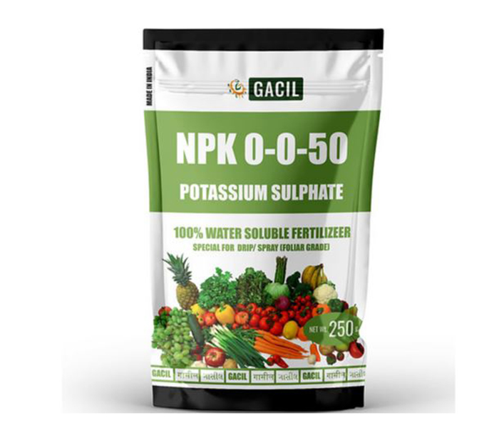 GACIL® Potassium Sulphate NPK 0 0 50 Water Soluble Fertilizer 250 Gm