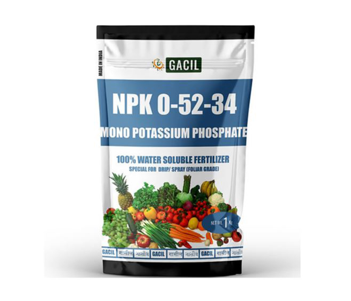 GACIL® Mono Potassium Phosphate (MKP) NPK 0 52 34 Water Soluble Fertilizer 100 Gm