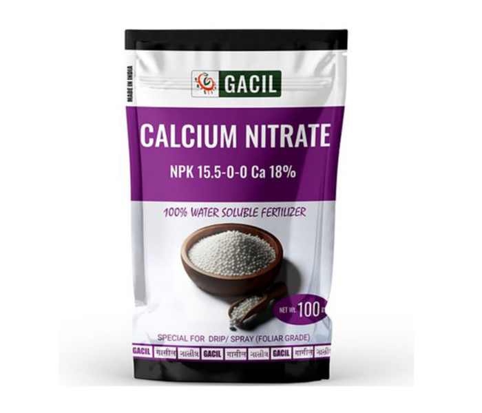 GACIL® Calcium Nitrate Granules NPK Water Soluble Fertilizer for Plants 100 Gm