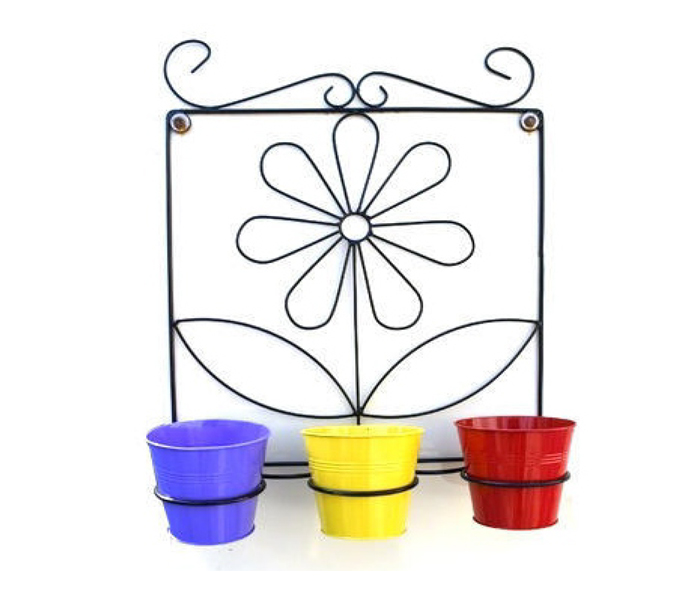 3 WAY WALL STAND WITH ROUND POT